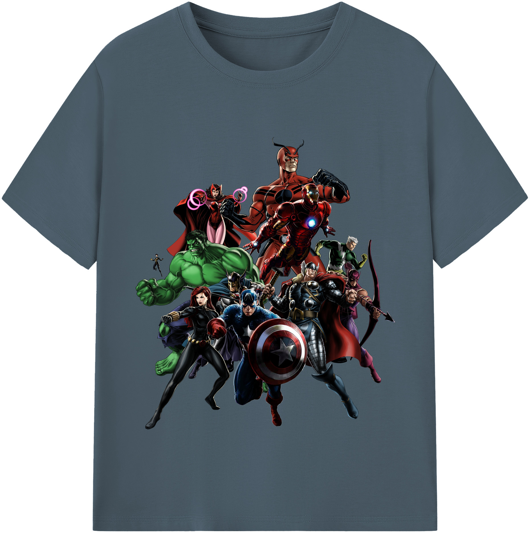 （画像用） アベンジャーズ The Avengers 綿100％半袖Tシャツ（フロントプリント）